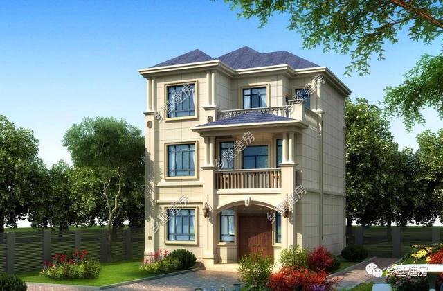 占地僅94平的農(nóng)村三層歐式別墅，美觀大方，造價又低，看過的人沒有說不漂亮的！