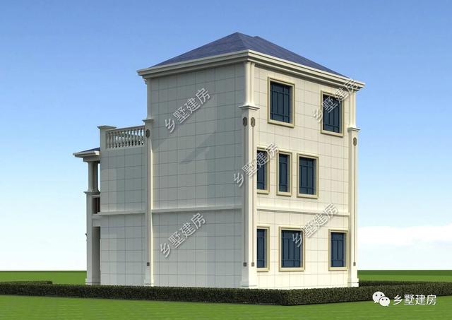 占地僅94平的農(nóng)村三層歐式別墅，美觀大方，造價又低，看過的人沒有說不漂亮的！