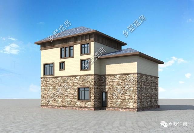 32萬三層歐式住宅設計圖，外觀優(yōu)雅別致，浪漫的造型在家鄉(xiāng)別具一格。