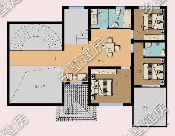 32萬三層歐式住宅設計圖，外觀優(yōu)雅別致，浪漫的造型在家鄉(xiāng)別具一格。