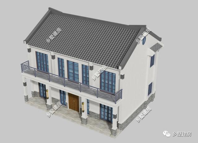 花20萬左右建新中式徽派農(nóng)村二層小別墅，給父母養(yǎng)老最合適不過了！