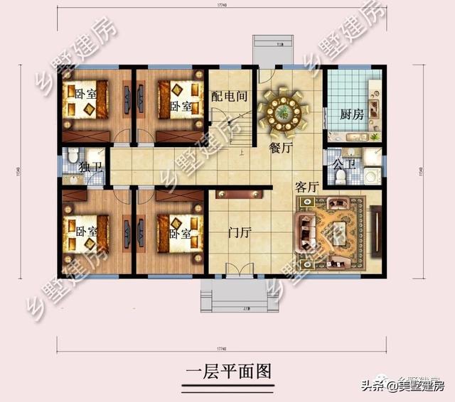 占地213平農(nóng)村二層小樓設計圖，帶露天泳池和大露臺，這樣的設計人人都喜歡。