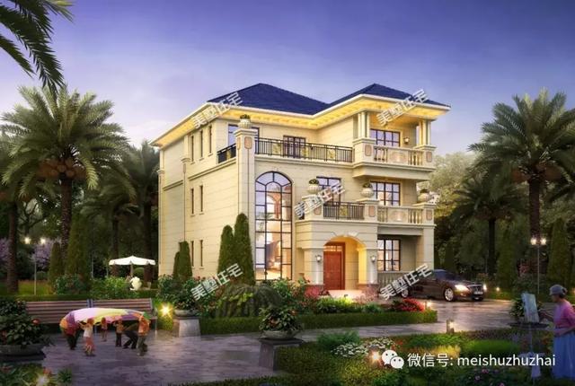 開間11米的三層別墅設(shè)計圖，帶有8間臥室和棋牌室，適合你嗎？