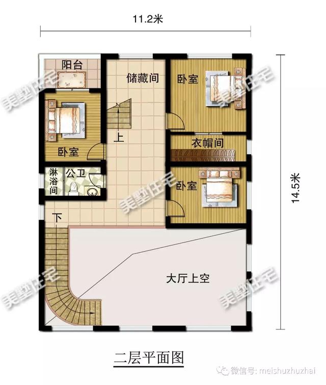 開間11米的三層別墅設(shè)計圖，帶有8間臥室和棋牌室，適合你嗎？