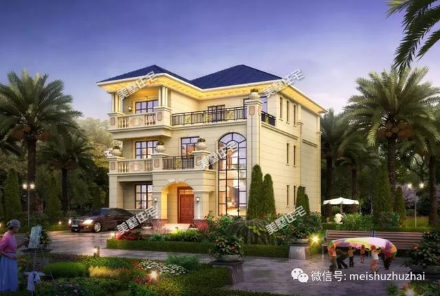 開間11米的三層別墅設(shè)計圖，帶有8間臥室和棋牌室，適合你嗎？