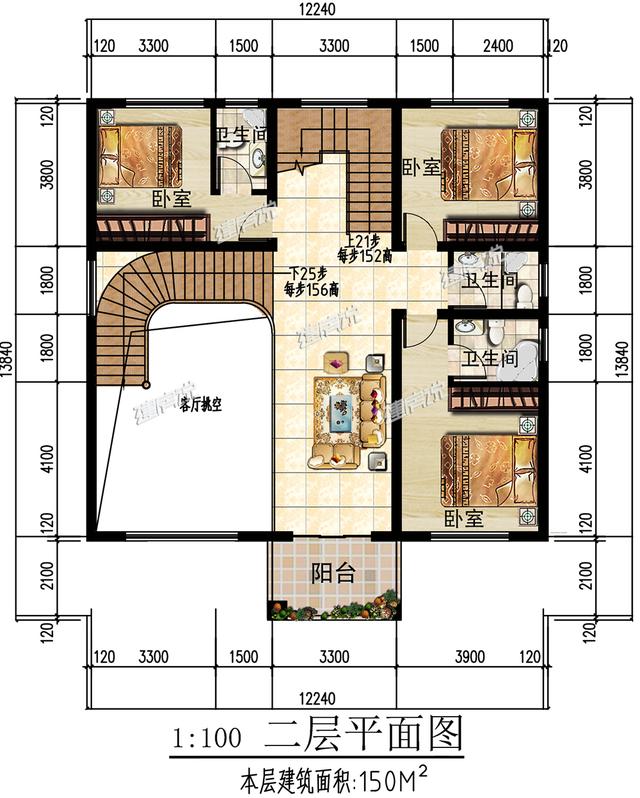 三層歐式別墅自建房，靚麗的外觀色調(diào)，30萬建成真劃算