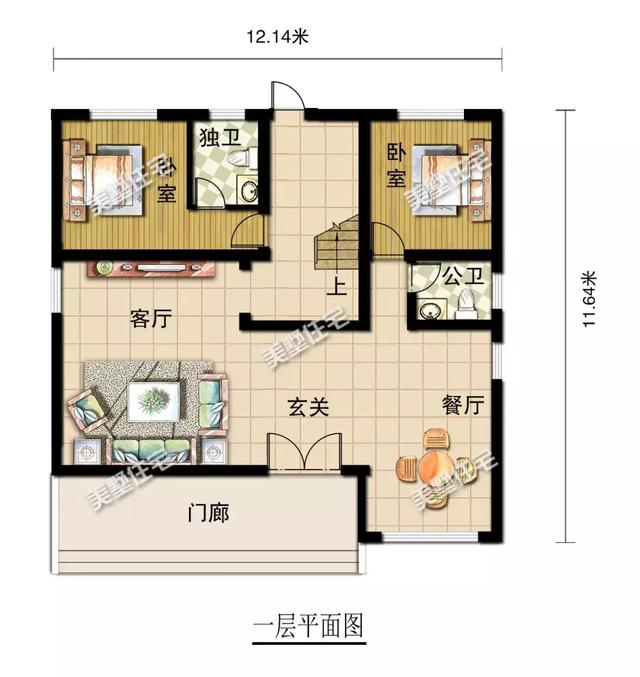 占地127平平屋頂三層別墅，內(nèi)配置10間臥室+廚房另建，享受愜意的鄉(xiāng)居生活。