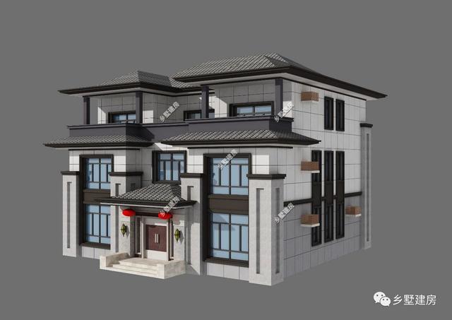 經(jīng)典中式三層別墅自建房，外觀古樸秀麗,村里人都羨慕