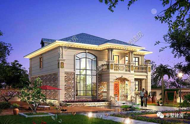 帶地下室的農(nóng)村二層歐式小樓設(shè)計(jì)圖，奢華大氣，受村民一致熱捧！