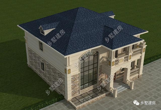 帶地下室的農(nóng)村二層歐式小樓設(shè)計(jì)圖，奢華大氣，受村民一致熱捧！