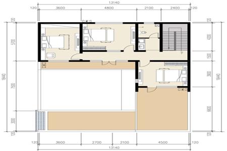 現(xiàn)代風(fēng)情的四合院小別墅設(shè)計圖，簡約而不失雅致,布局精致全圖！