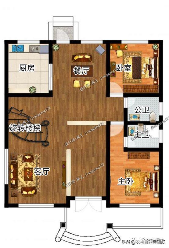 5棟美觀大氣的三層農(nóng)村自建房，簡單易建，最后一棟屋頂亮了