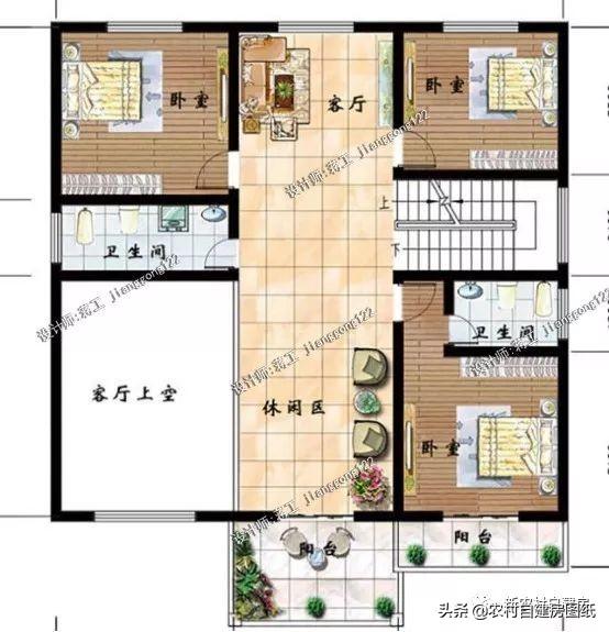 5棟美觀大氣的三層農(nóng)村自建房，簡單易建，最后一棟屋頂亮了
