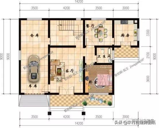 5棟美觀大氣的三層農(nóng)村自建房，簡單易建，最后一棟屋頂亮了