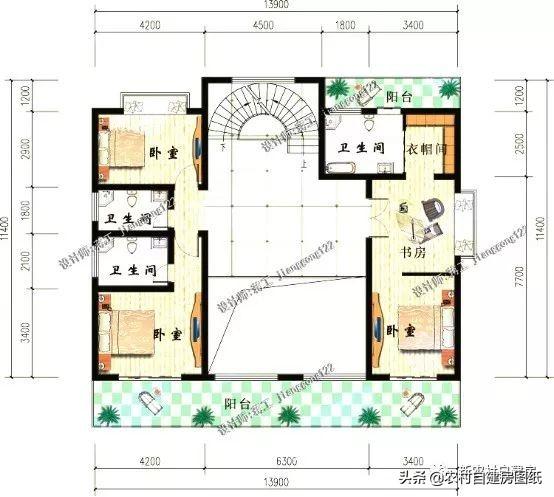 5棟美觀大氣的三層農(nóng)村自建房，簡單易建，最后一棟屋頂亮了