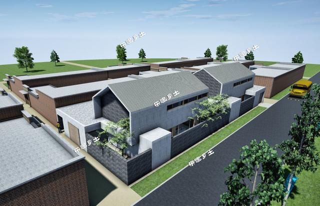 簡約現(xiàn)代二層住宅設(shè)計圖，造型端莊質(zhì)樸，多露臺，多庭院