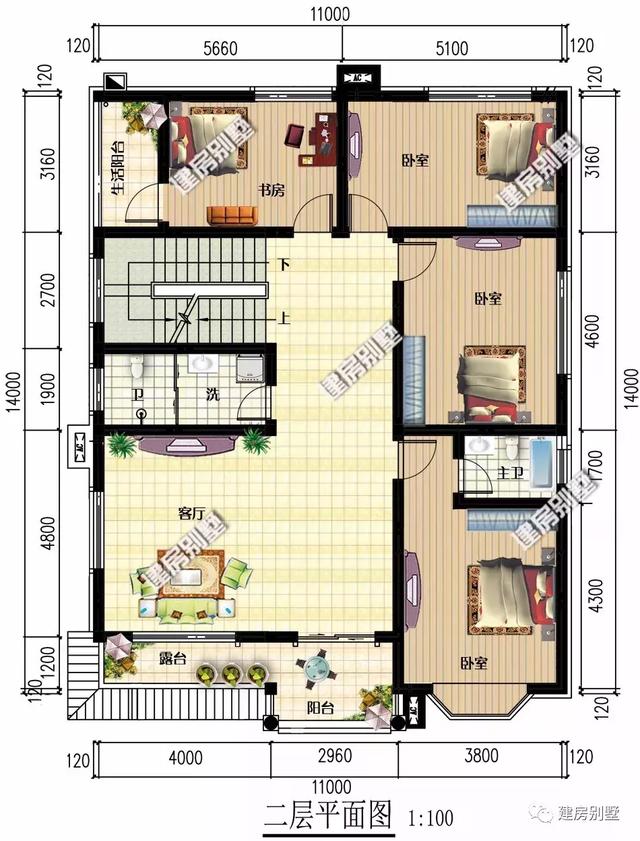 帶車庫的三層別墅設計圖，簡約實用，自己住著也方便舒適。