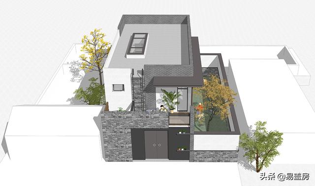 150平二層簡約現(xiàn)代別墅，外觀精致大氣，在北京30萬就能蓋成。