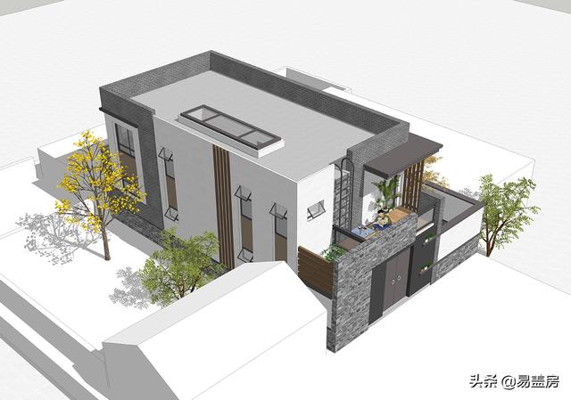 150平二層簡約現(xiàn)代別墅，外觀精致大氣，在北京30萬就能蓋成。
