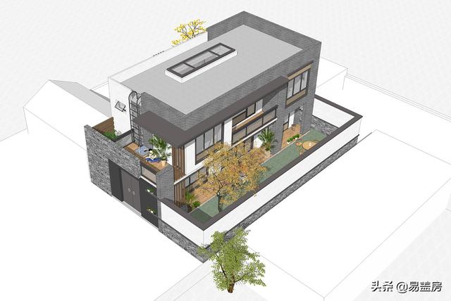 150平二層簡約現(xiàn)代別墅，外觀精致大氣，在北京30萬就能蓋成。