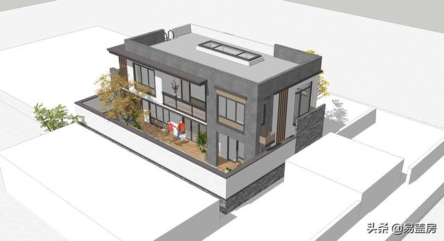 150平二層簡約現(xiàn)代別墅，外觀精致大氣，在北京30萬就能蓋成。