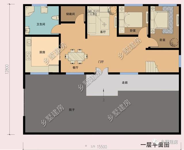 占地124平二層農(nóng)村小別墅設(shè)計(jì)圖，簡(jiǎn)約而不簡(jiǎn)單，造價(jià)還實(shí)惠，建上一棟面子十足！
