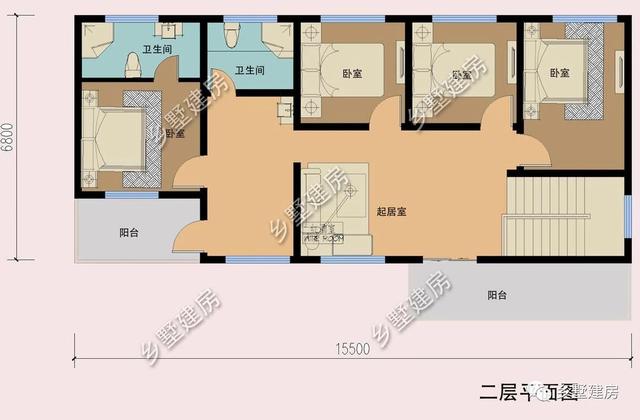 占地124平二層農(nóng)村小別墅設(shè)計(jì)圖，簡(jiǎn)約而不簡(jiǎn)單，造價(jià)還實(shí)惠，建上一棟面子十足！