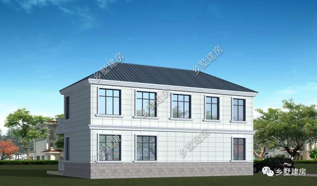 占地124平二層農(nóng)村小別墅設(shè)計(jì)圖，簡(jiǎn)約而不簡(jiǎn)單，造價(jià)還實(shí)惠，建上一棟面子十足！