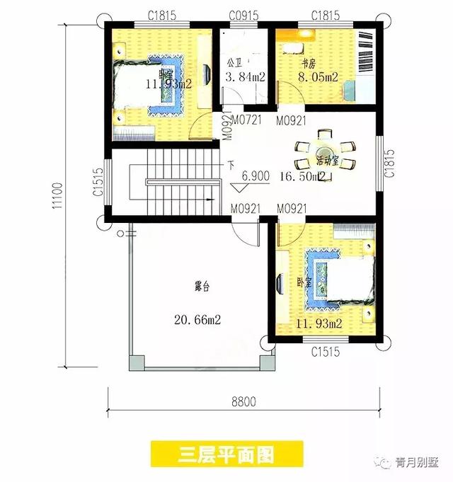 占地96平三層小別墅設計圖，精致漂亮，有一所這樣的房子，絕不愿在城里買房。