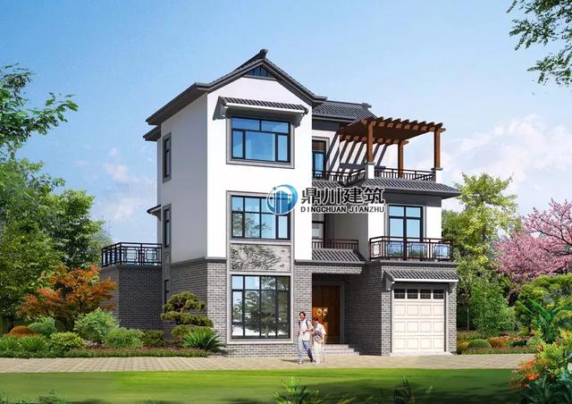 8套新穎帶露臺(tái)的別墅設(shè)計(jì)圖，外觀和布局來(lái)看都很滿(mǎn)足農(nóng)村的生活需求