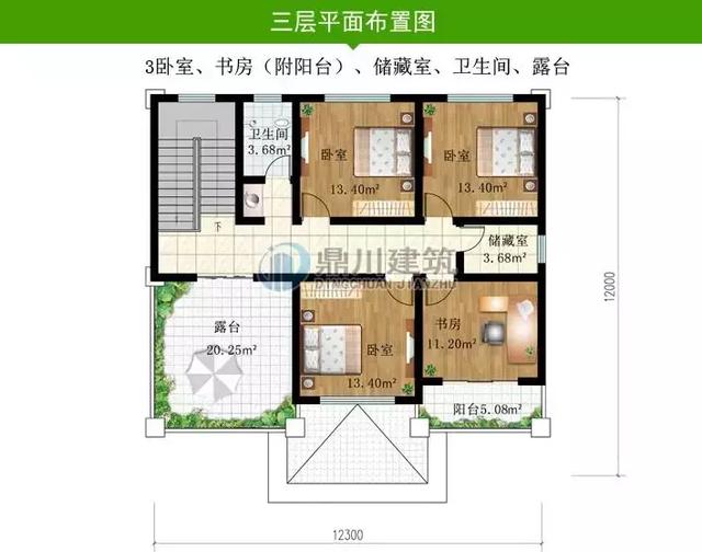 8套新穎帶露臺(tái)的別墅設(shè)計(jì)圖，外觀和布局來(lái)看都很滿(mǎn)足農(nóng)村的生活需求