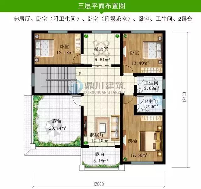 8套新穎帶露臺(tái)的別墅設(shè)計(jì)圖，外觀和布局來(lái)看都很滿(mǎn)足農(nóng)村的生活需求