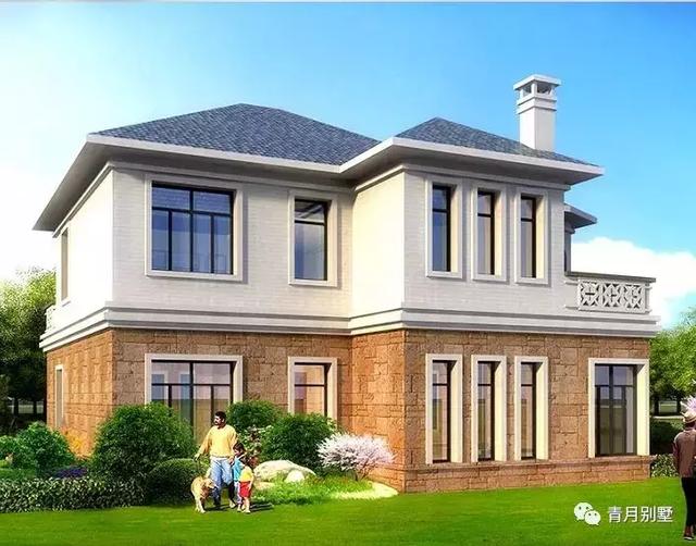 25萬(wàn)農(nóng)村二層現(xiàn)代時(shí)尚小樓設(shè)計(jì)圖，露臺(tái)精美大方，越看越喜歡。