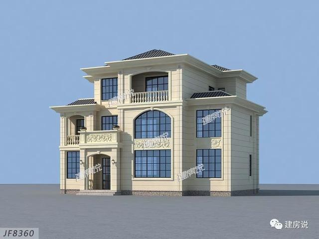 占地191平三層別墅設(shè)計圖，建一棟這么豪華的別墅，村里人人見了都羨慕。