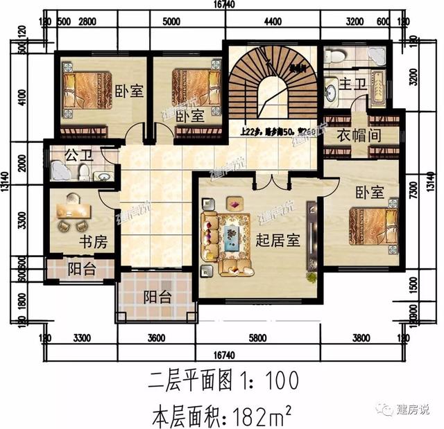 占地191平三層別墅設(shè)計圖，建一棟這么豪華的別墅，村里人人見了都羨慕。