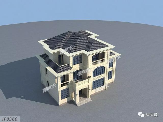 占地191平三層別墅設(shè)計圖，建一棟這么豪華的別墅，村里人人見了都羨慕。