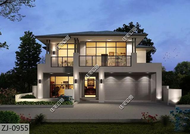 精選5款現(xiàn)代風(fēng)別墅設(shè)計(jì)圖，簡(jiǎn)約時(shí)尚，年輕人都搶著在村里建。