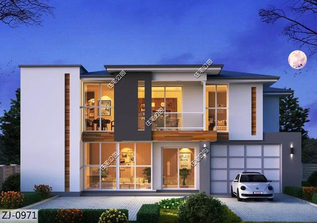 精選5款現(xiàn)代風(fēng)別墅設(shè)計(jì)圖，簡(jiǎn)約時(shí)尚，年輕人都搶著在村里建。