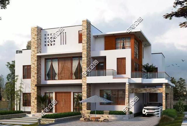 精選5款現(xiàn)代風(fēng)別墅設(shè)計(jì)圖，簡(jiǎn)約時(shí)尚，年輕人都搶著在村里建。