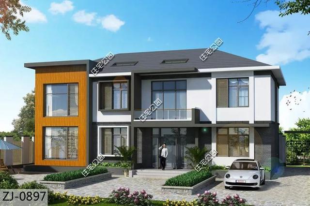 精選5款現(xiàn)代風(fēng)別墅設(shè)計(jì)圖，簡(jiǎn)約時(shí)尚，年輕人都搶著在村里建。