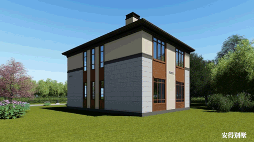 二層現(xiàn)代中式小別墅，外觀耐看大方，造價(jià)實(shí)惠，很適合農(nóng)村自建。