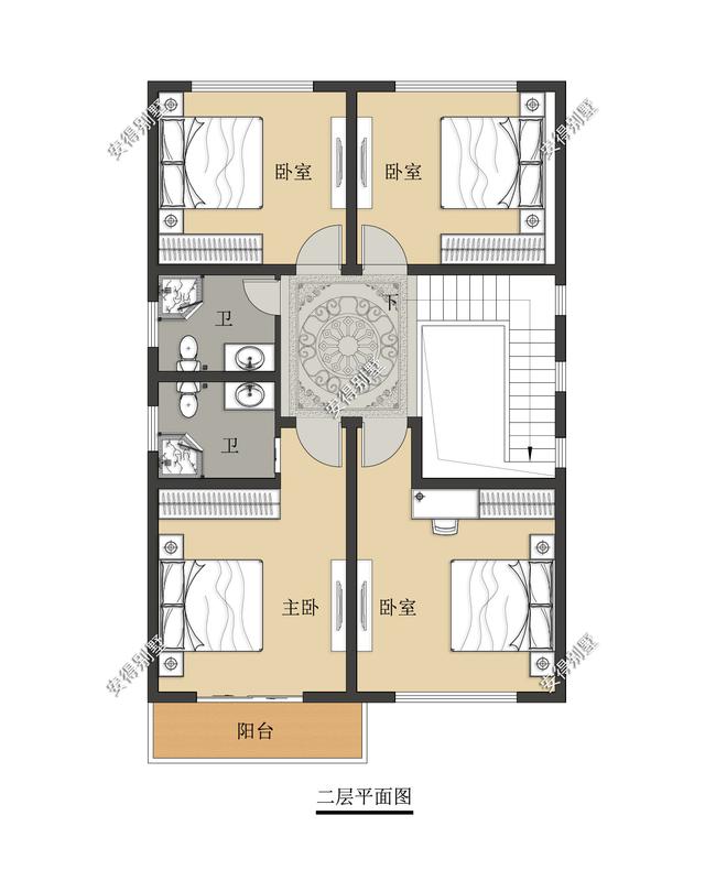 二層現(xiàn)代中式小別墅，外觀耐看大方，造價(jià)實(shí)惠，很適合農(nóng)村自建。