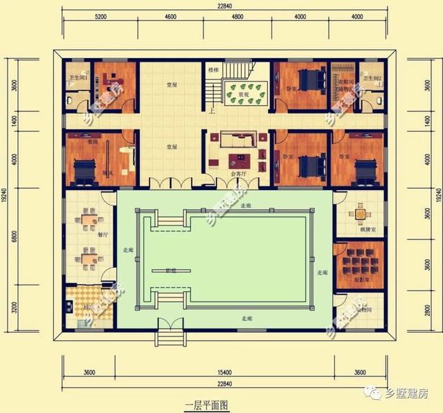 宅基地大的地方建四合院最合適不過了，住著最愜意！
