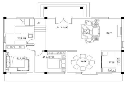 10.0x10.1米三層農(nóng)村自建房，造價在30萬以內(nèi)。