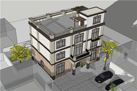 10.0x10.1米三層農(nóng)村自建房，造價在30萬以內(nèi)。