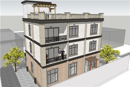 10.0x10.1米三層農(nóng)村自建房，造價在30萬以內(nèi)。