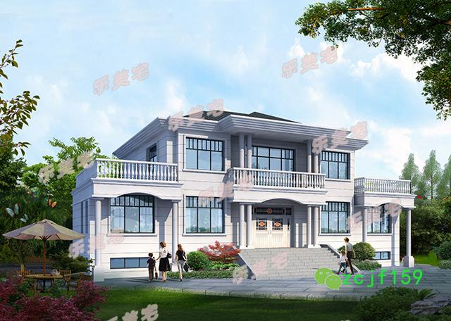 兩套21x12米左右二層別墅設計圖，滿足大家庭成員的住房需求。