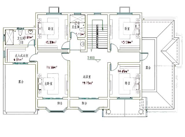 兩套21x12米左右二層別墅設計圖，滿足大家庭成員的住房需求。