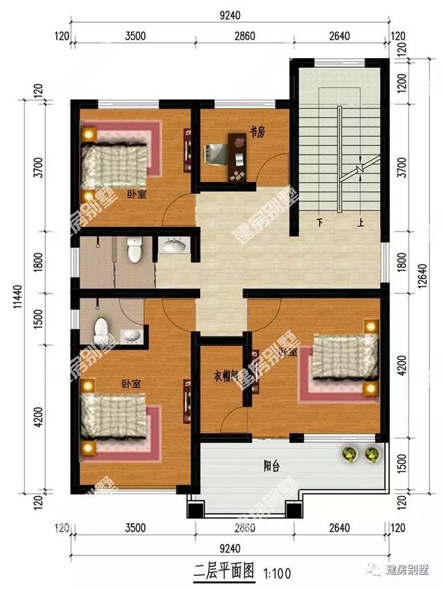 面寬不到10米的兩款三層別墅設(shè)計圖，不同風(fēng)格，第一款新中式復(fù)古風(fēng)格，非常的華麗。