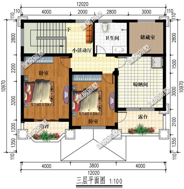 3款非常有地域性的三層自建房，父母大多數(shù)看中第一款。